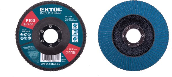 Extol Industrial lamellás csiszoló korong, 115mm, P100 Extol Industrial lamellás csiszoló korong, 115mm, P100