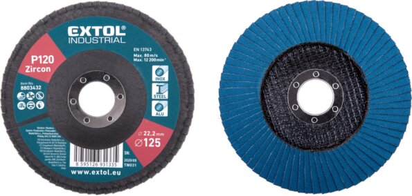 Extol Industrial lamellás csiszoló korong, 125mm, P120