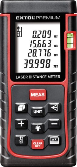 Extol Premium lézeres digitális távolságmérő, 40 méter