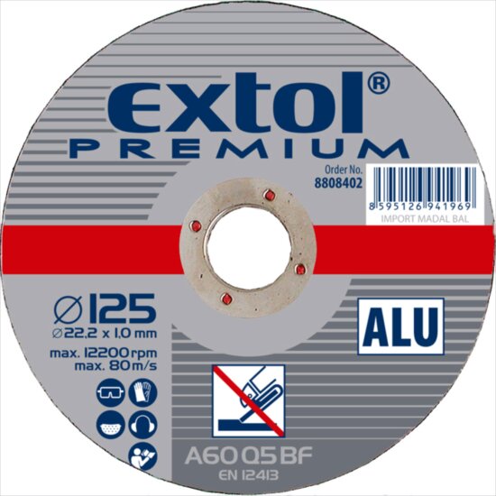Extol Premium vágókorong alumíniumhoz, 125mm