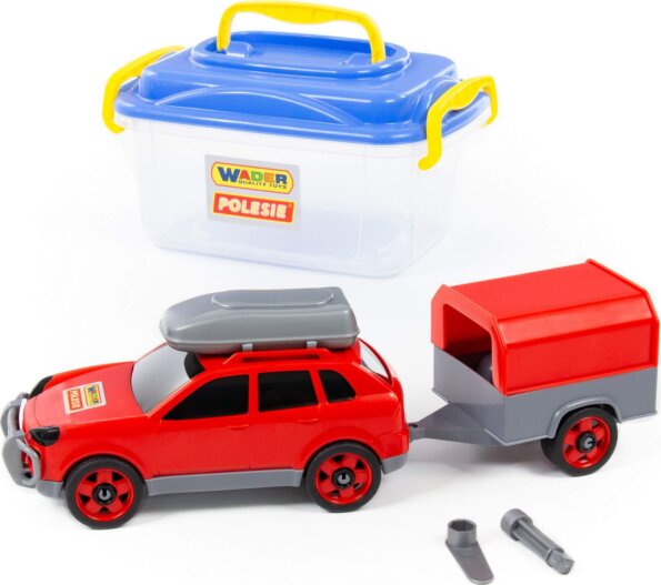 Összeszerelhető autó utánfutóval Összeszerelhető autó utánfutóval