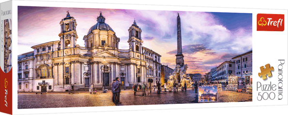 Piazza Navona, Róma panoráma puzzle, 500 darabos Piazza Navona, Róma panoráma puzzle, 500 darabos