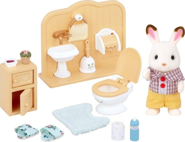 Sylvanian Families, Csoki Nyuszi bátyó fürdőszoba bútorral