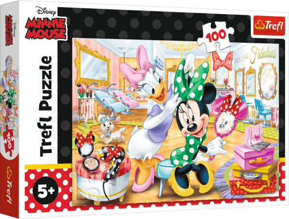 Mikiegér, Minnie szépségszalonban puzzle, 100 darabos Mikiegér, Minnie szépségszalonban puzzle, 100 darabos