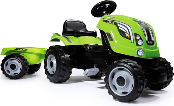 Smoby, Farmer XL traktor untánfutóval, zöld