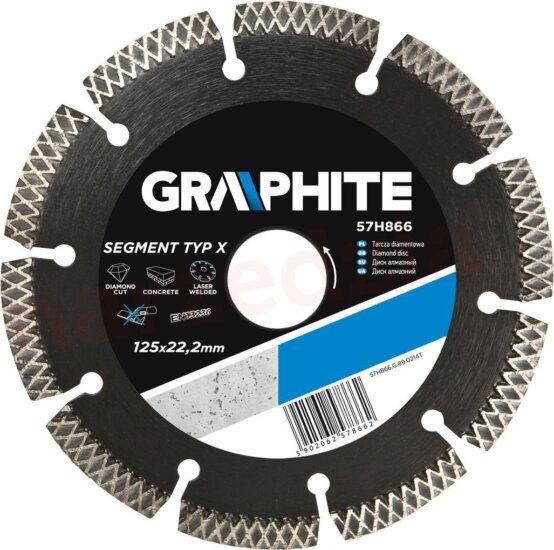 Graphite 57H865 gyémánt vágókorong, 115mm Graphite 57H865 gyémánt vágókorong, 115mm