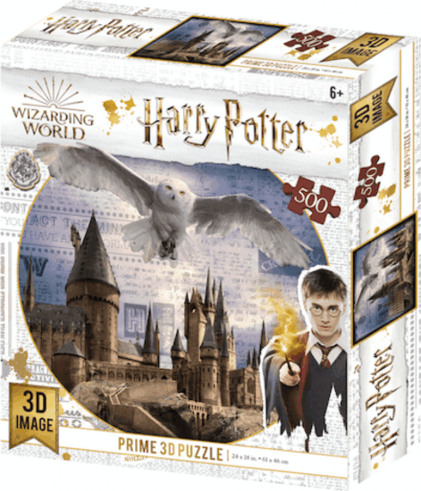 Harry Potter Hogwarts és Hedwig 3D puzzle, 500 darabos