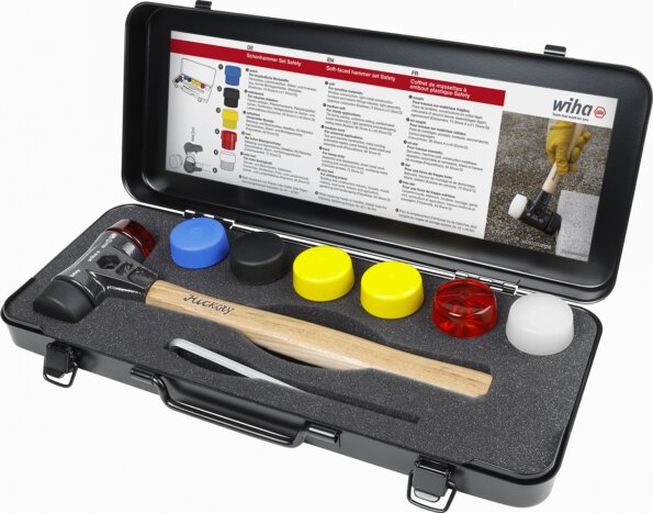 Wiha műanyag kalapács készlet fa nyéllel, 8 részes