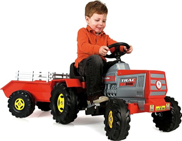 Injusa Piros elektromos utánfutós traktor Injusa Piros elektromos utánfutós traktor