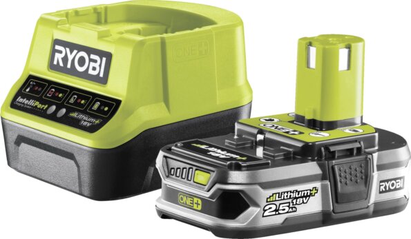 Ryobi One+ RC18120-125 Lithium+ akkumulátor és töltő szett, 18V, 2.5 Ah Ryobi One+ RC18120-125 Lithium+ akkumulátor és töltő szett, 18V, 2.5 Ah