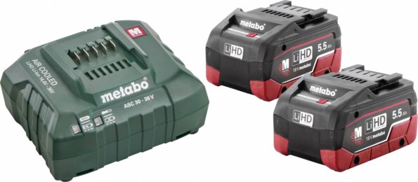 Metabo LiHD akkumulátor és ASC 145 töltő szett, 18V, 5.5 Ah