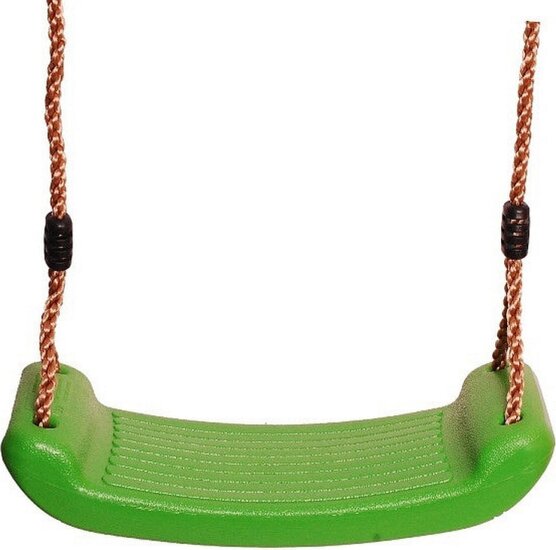 Műanyag Hintaülőke kötéllel és fém karikákkal, almazöld