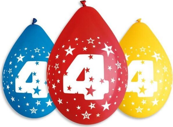 Színes,születésnapi számos lógó lufi csomag, 30 cm, 4