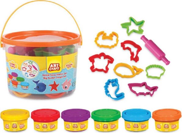 Art Craft tengeri állatos vödrös gyurmakészlet, 15 darabos Art Craft tengeri állatos vödrös gyurmakészlet, 15 darabos