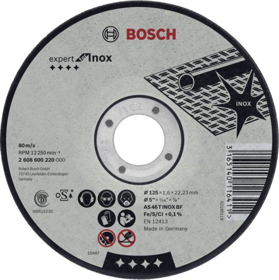 Bosch Expert for Inox AS 30 S INOX BF fém vágókorong, 180mm, 3.0 mm