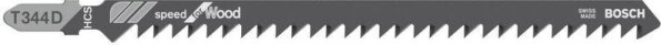 Bosch Speed for Wood T 344 D dekopírfűrészlap Bosch Speed for Wood T 344 D dekopírfűrészlap
