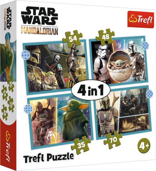 Star Wars Mandalorian 4 az 1-ben puzzle, 35, 48, 54, 70 darabos