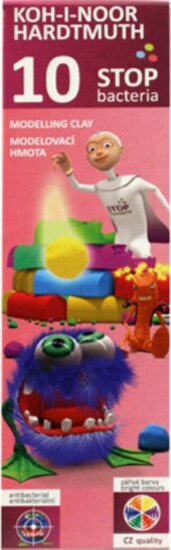 Koh-I-Noor Bacteria baktérium mentes, színes modellgyurma, 10 darabos