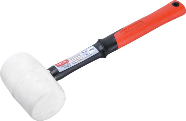 Extol Premium gumikalapács üvegszálas nyéllel, fehér, 680g