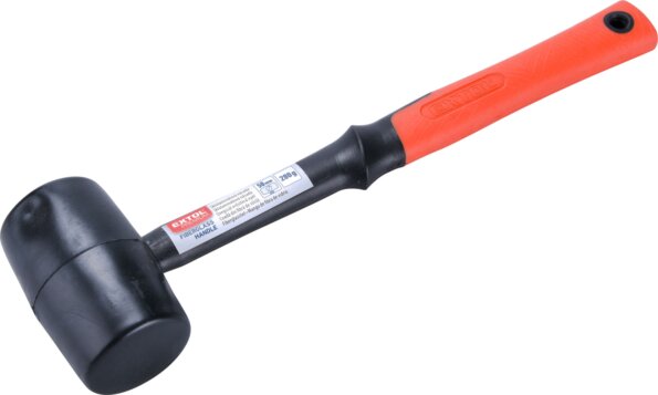 Extol Premium gumikalapács üvegszálas nyéllel, fekete, 280g