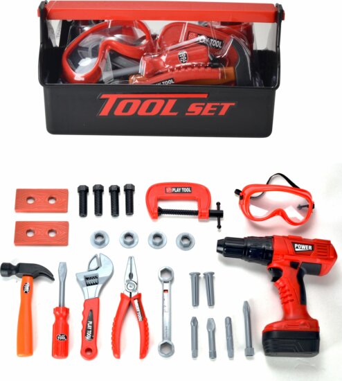 Szerszámos láda készlet gyerekeknek, 25 darabos Szerszámos láda készlet gyerekeknek, 25 darabos