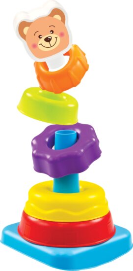 Színes macis piramis bébijáték Színes macis piramis bébijáték