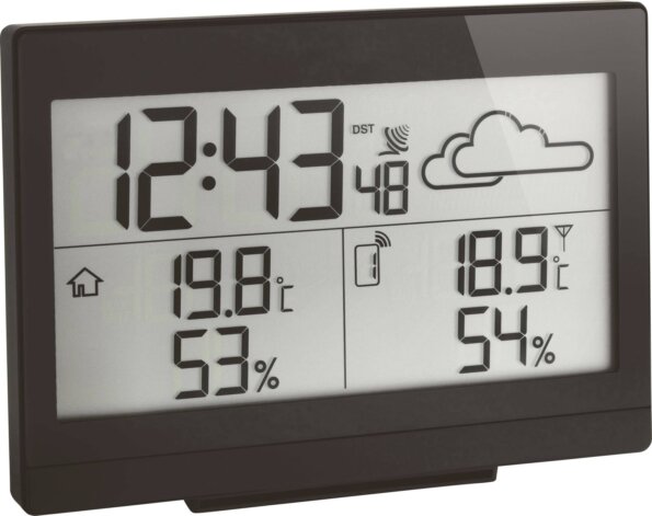 TFA Casa Vezeték nélküli időjárásjelző állomás, fekete TFA Casa Vezeték nélküli időjárásjelző állomás, fekete