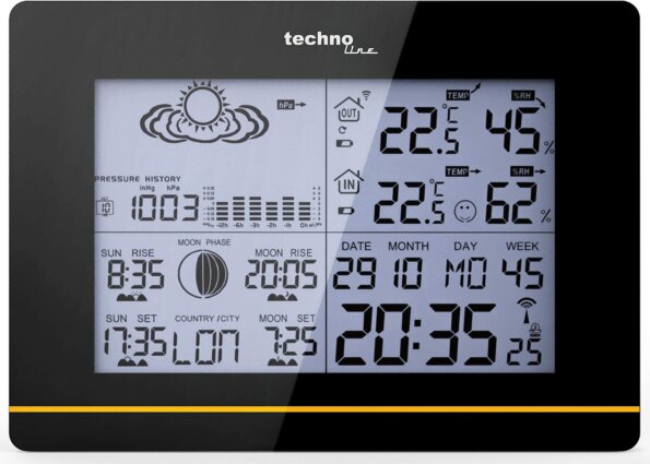 Techno Line WS 6750 Vezeték nélküli időjárásjelző állomás