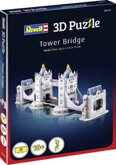 Tower Bridge mini 3D puzzle, 32 darabos Tower Bridge mini 3D puzzle, 32 darabos