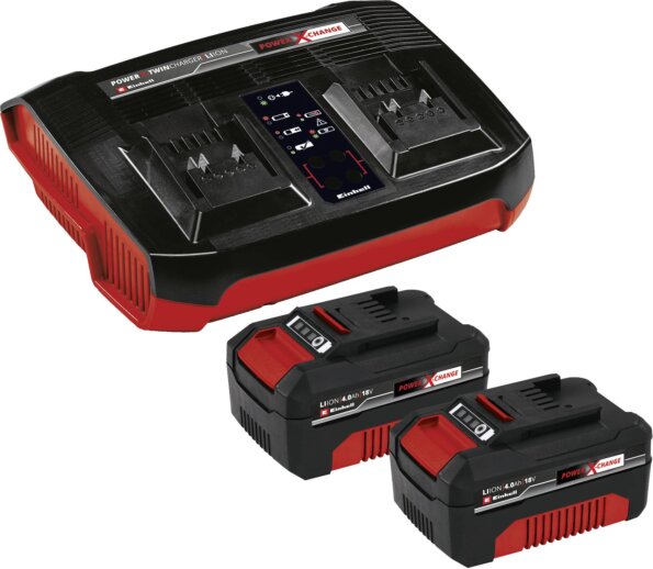 Einhell Power X-Change PXC Starter Kit Twincharger akkumulátor és töltő szett, 2x 18V, 4 Ah