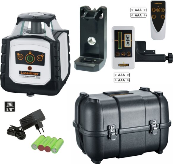 Laserliner Cubus Green 110 Rotációs lézereres szintező, kofferrel Laserliner Cubus Green 110 Rotációs lézereres szintező, kofferrel