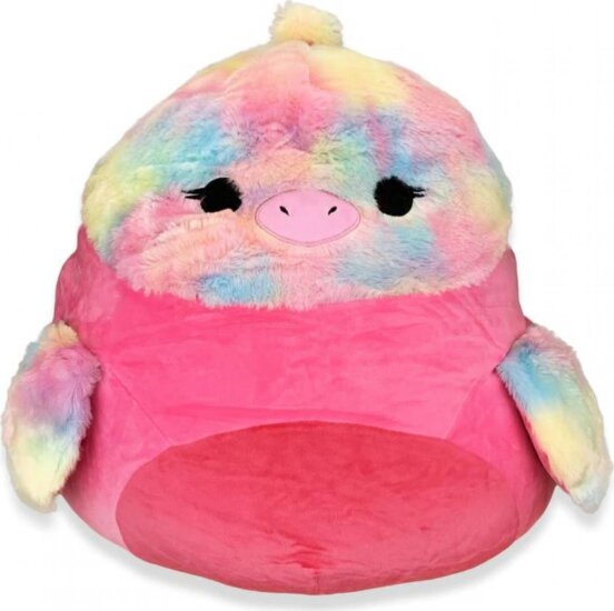 Squishmallows, Abilene a rózsaszín bolyhos papagáj plüssfigura, 20 cm