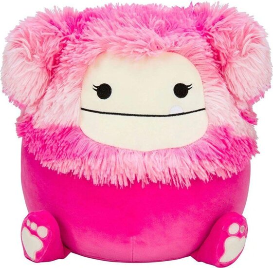 Squishmallows, Hailey a rózsaszín Big Foot Yeti plüssfigura, 30 cm