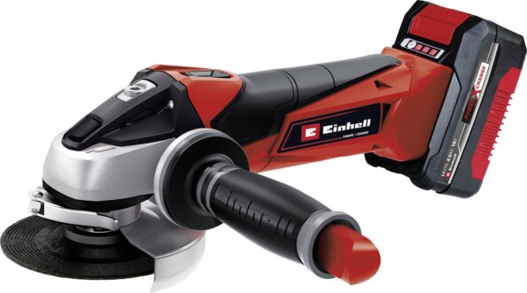 Einhell TE-AG 18/115 Li Akkus sarokcsiszoló, Akkuval és töltővel, korongokkal, táskában Einhell TE-AG 18/115 Li Akkus sarokcsiszoló, Akkuval és töltővel, korongokkal, táskában