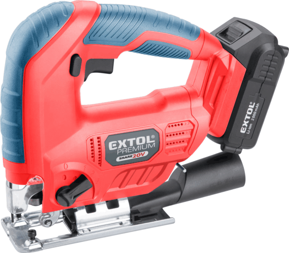 Extol Premium Share20V Akkus dekopírfűrész, 20V, Akkuval és töltővel