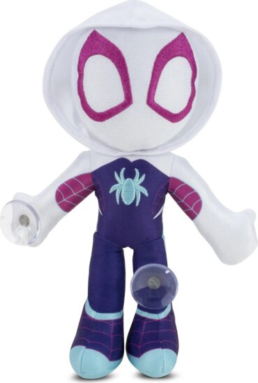 Spidey, Ghost-Spider Pókember plüssfigura, tapadókoronggal, 23 cm Spidey, Ghost-Spider Pókember plüssfigura, tapadókoronggal, 23 cm