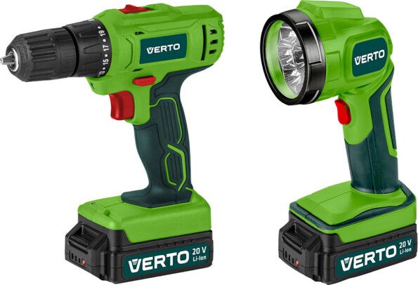 Verto 50G293 Akkus Fúró-Csavarozó, Akkuval és töltővel, kofferben