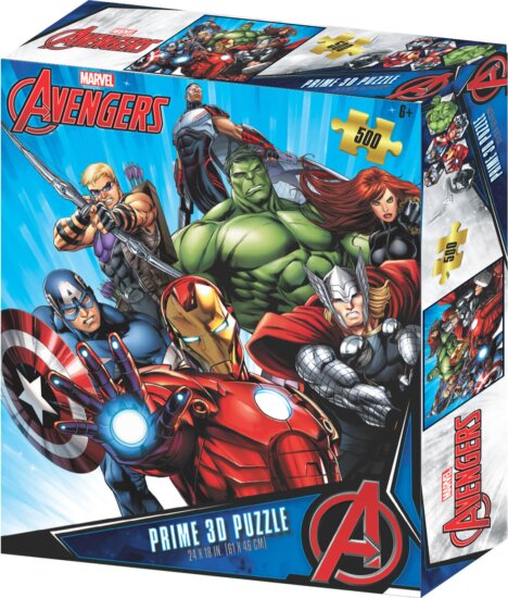 Marvel Avengers, Bosszúállók 3D puzzle, 500 darabos Marvel Avengers, Bosszúállók 3D puzzle, 500 darabos