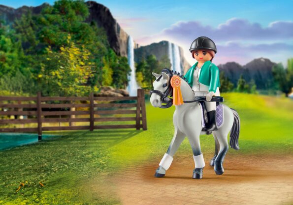Playmobil Horses of Waterfall, Versenylovas figura Playmobil Horses of Waterfall, Versenylovas figura