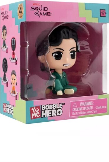 Sqiud Game, Bobble Hero ablakos dobozban, Seong Gi-Hun, 7 cm