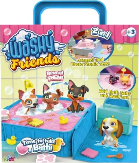 Washy Friends, Color reveal Pancsoló kutyusok jacuzzival és 7 kiegészítővel, 3 db figurával Washy Friends, Color reveal Pancsoló kutyusok jacuzzival és 7 kiegészítővel, 3 db figurával