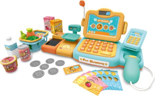 Mulifunkciós pénztárgép szett hanghatásokkal, 24 db-os Mulifunkciós pénztárgép szett hanghatásokkal, 24 db-os