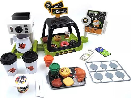 Kávézó játékkészlet, zöld Kávézó játékkészlet, zöld