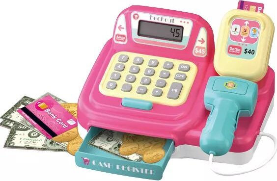 Elektromos pénztár játékkészlet, rózsaszín Elektromos pénztár játékkészlet, rózsaszín