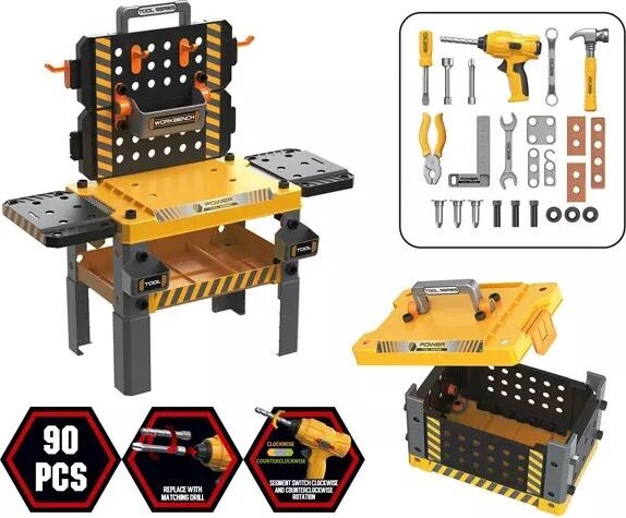 Munkapad szerszámokkal, 90 db-os szett