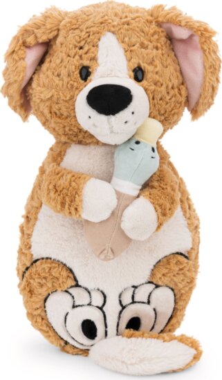 NICI GREEN, Barna plüss kutyus és kacsa, 40 cm
