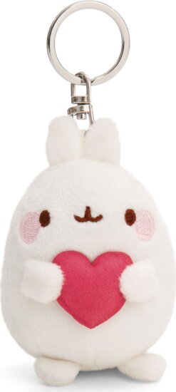 NICI, Molang a nyuszi kulcstartó szívvel, 8 cm