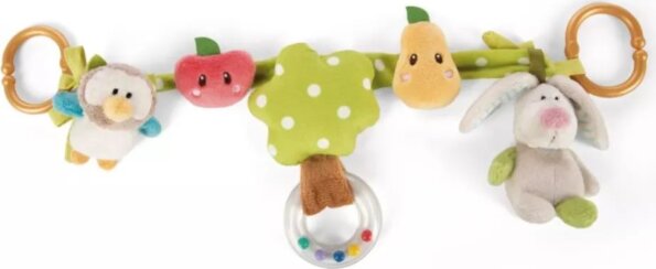 My First NICI, Babakocsicsörgő lánc 5 figurával, 40 cm My First NICI, Babakocsicsörgő lánc 5 figurával, 40 cm