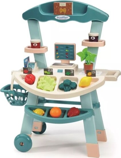 Écoiffier, Zöldséges stand játékkészlet, 22 db-os Écoiffier, Zöldséges stand játékkészlet, 22 db-os