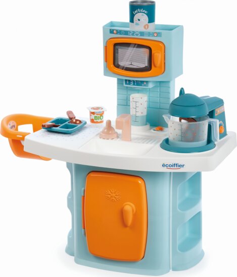 Écoiffier, Babaétel készítő kiskonyha játékbaba-etetőszékkel
